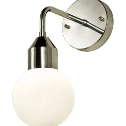 Seinävalaisin Aneta Lighting Florens IP44 kromi/valkoinen