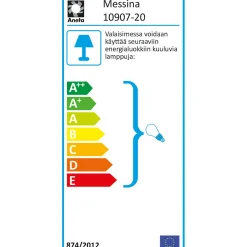 Seinävalaisin Aneta Lighting Messina IP44 2-osainen