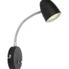 Seinävalaisin Aneta Lighting Sandnes Flex himmennettävä musta