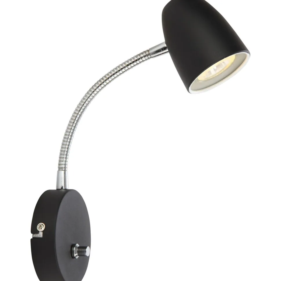 Seinävalaisin Aneta Lighting Sandnes Flex himmennettävä musta