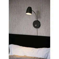 Seinävalaisin Aneta Lighting Sandnes Flex himmennettävä musta