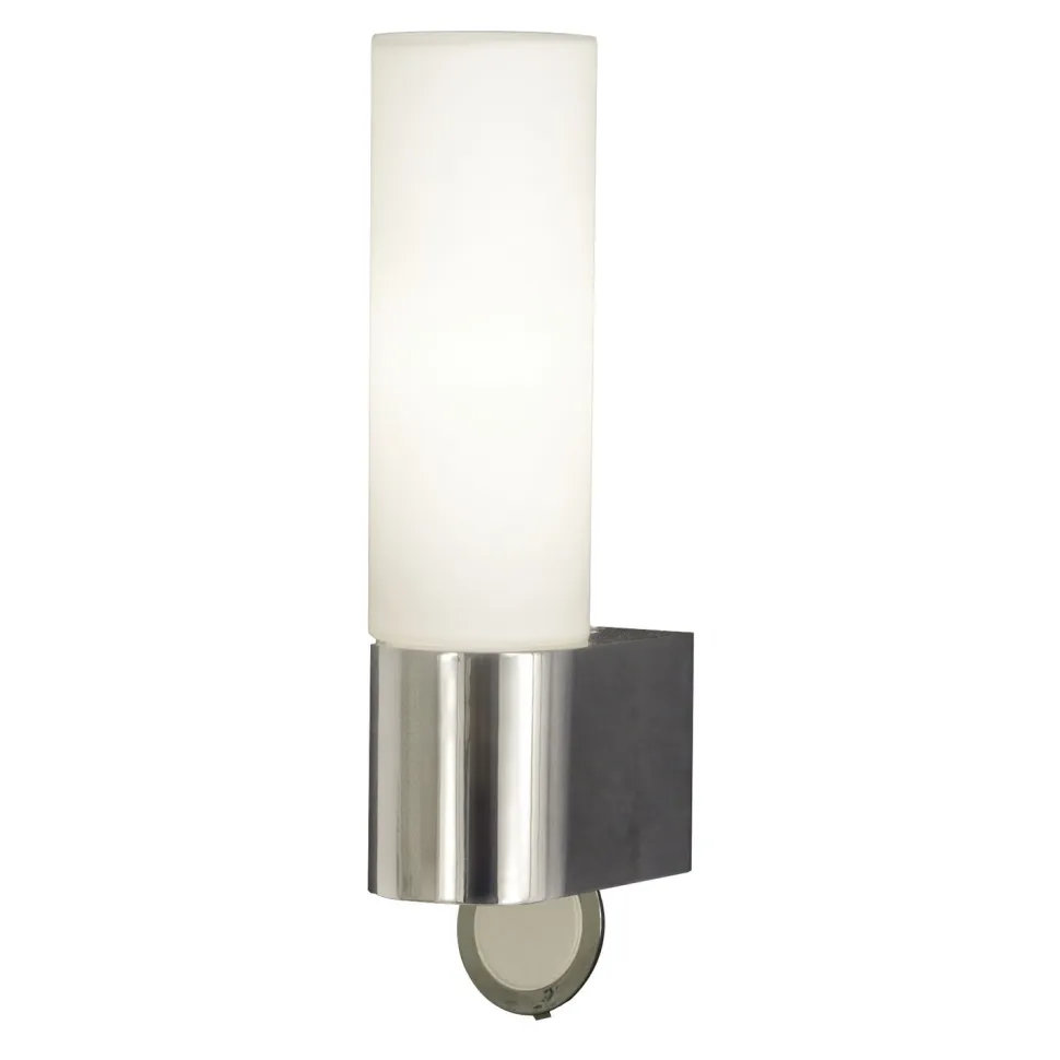 Seinävalaisin Cosenza IP44 64x100x245 mm + pistorasia kromi/valkoinen