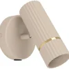 Seinävalaisin Eglo Caminia hiekka/messinki