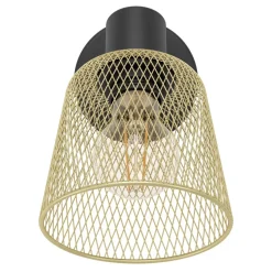Seinävalaisin Eglo Coslada, E27, 40W, IP20, messinki/musta