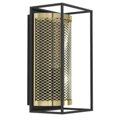 Seinävalaisin Eglo Nohales, E27, 40W, IP20, messinki/musta