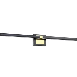 Seinävalaisin Eglo Peguera, 60cm, LED, 11W, IP44, musta/messinki