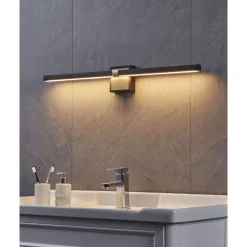 Seinävalaisin Eglo Peguera, 60cm, LED, 11W, IP44, musta/messinki
