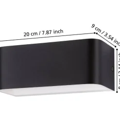 Seinävalaisin Eglo Sania 4 LED 13cm musta