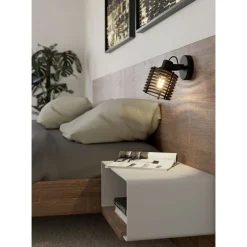 Seinävalaisin Eglo Segovia, E27, 40W, IP20, musta