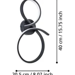 Seinävalaisin Eglo Serpins LED musta/valkoinen