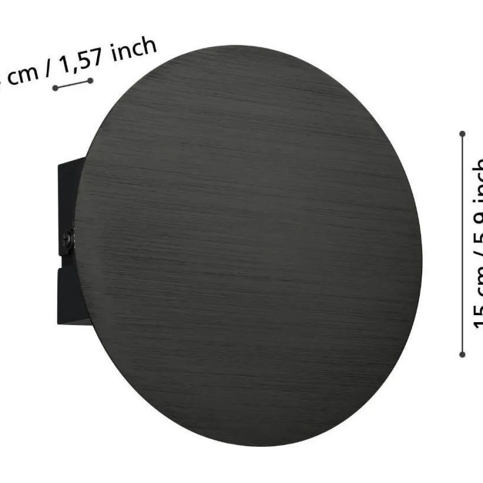 Seinävalaisin Eglo Talamello LED Ø15cm musta