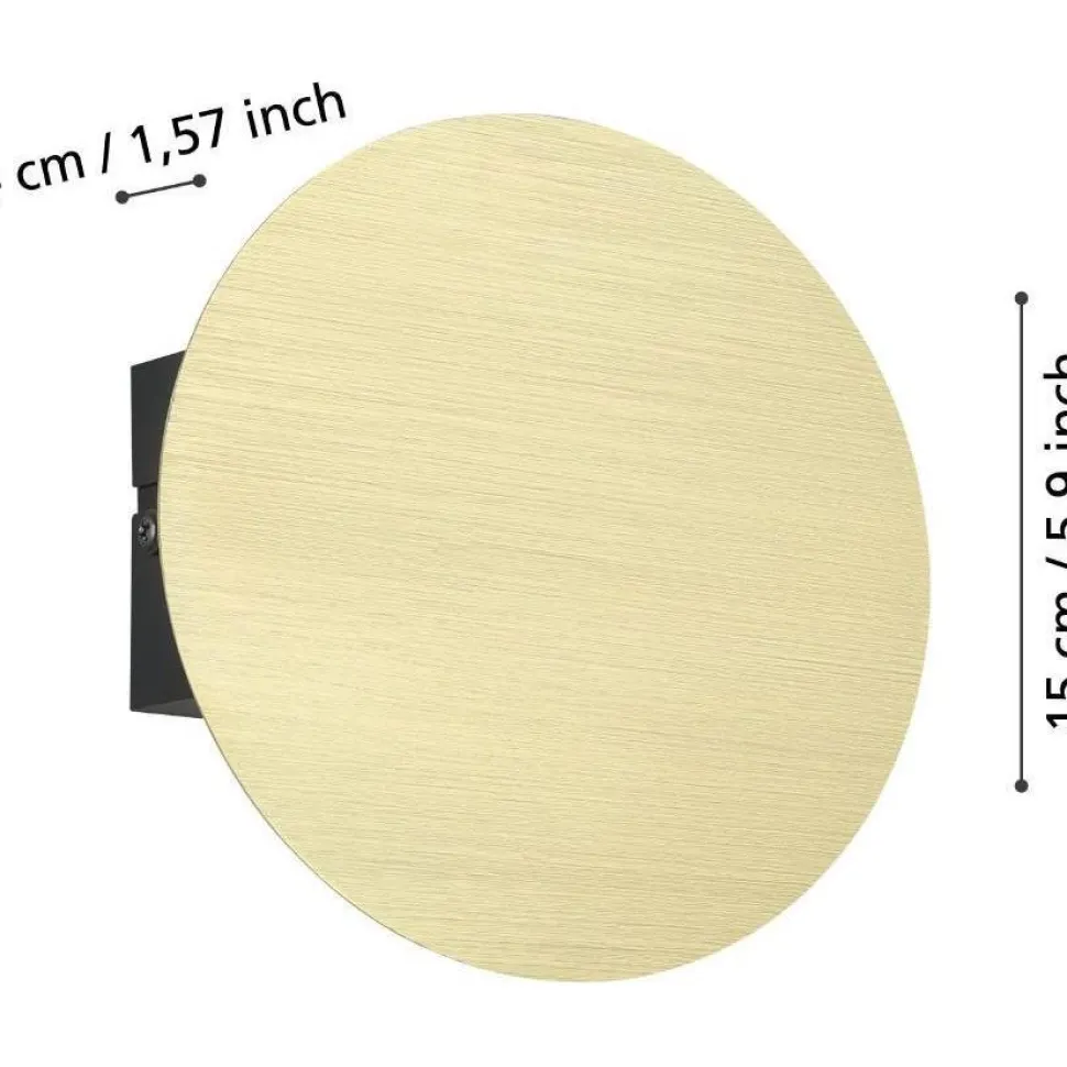 Seinävalaisin Eglo Talamello LED Ø15cm musta