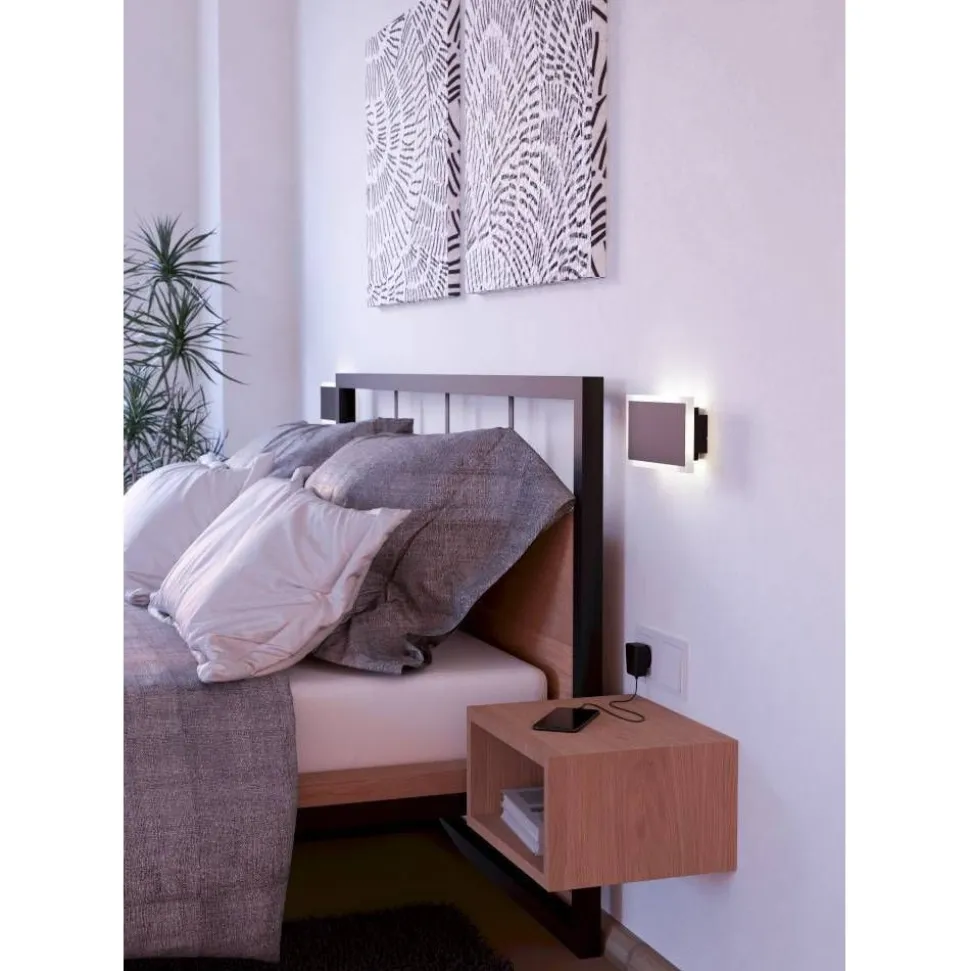 Seinävalaisin Eglo Talamello 1 LED 23x12cm musta/valkoinen