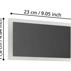 Seinävalaisin Eglo Talamello 1 LED 23x12cm musta/valkoinen