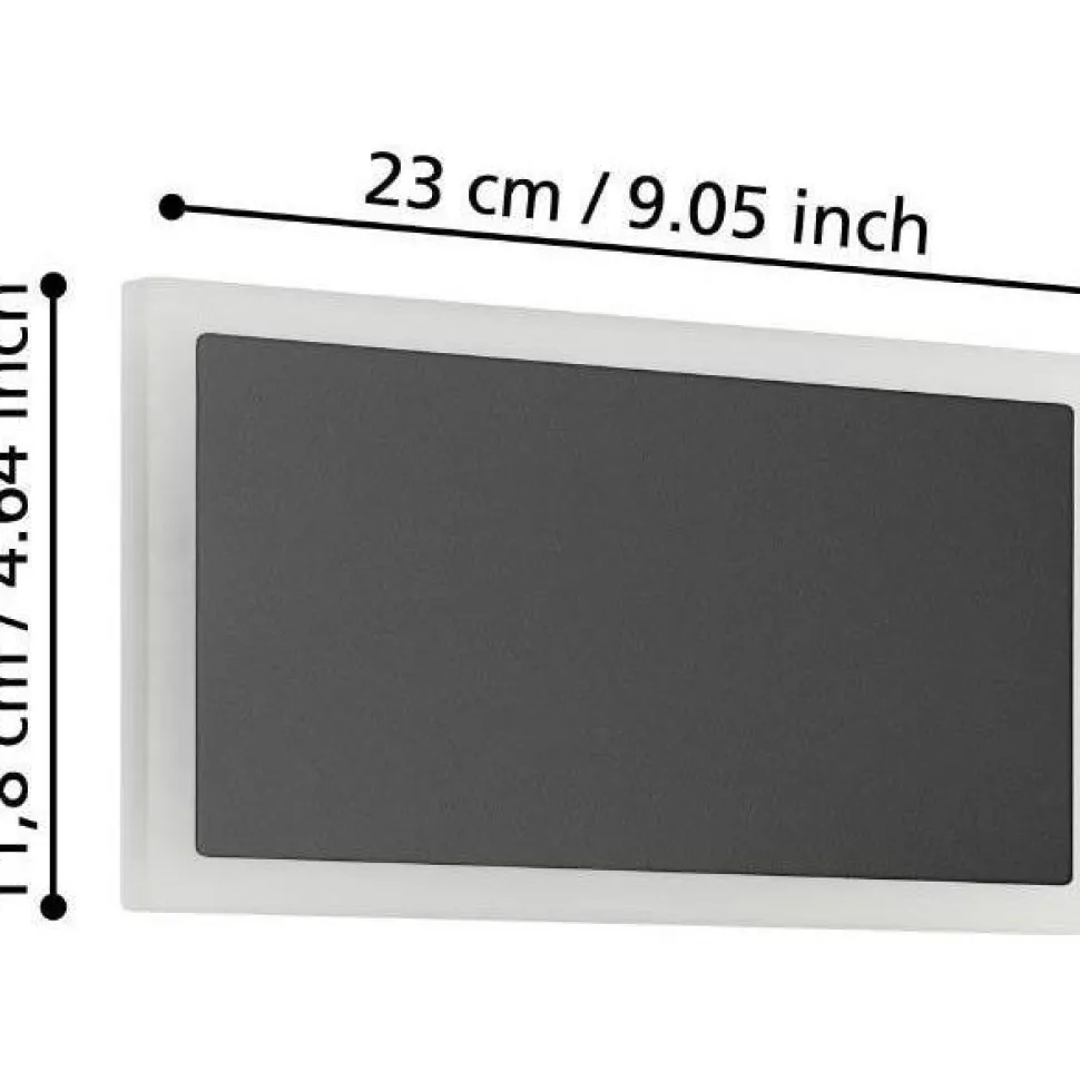 Seinävalaisin Eglo Talamello 1 LED 23x12cm musta/valkoinen