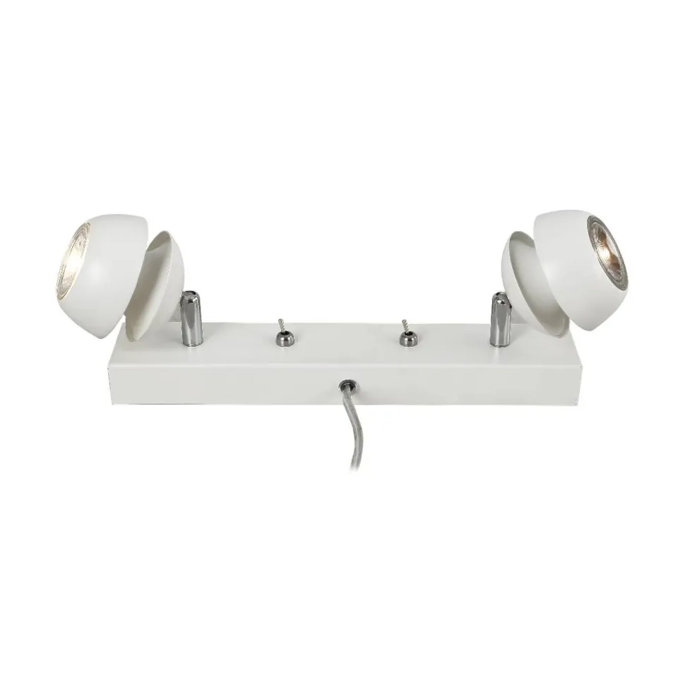 Seinävalaisin FocusLight Comet 2x50W valkoinen