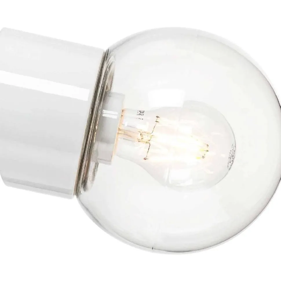 Seinävalaisin Ifö Electric Classic Glob Ø150mm kirkas kupu valkoinen vino IP54