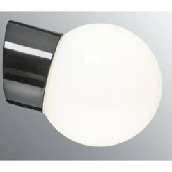 Seinävalaisin Ifö Electric Classic Glob Ø150mm opaalilasi musta vino IP54