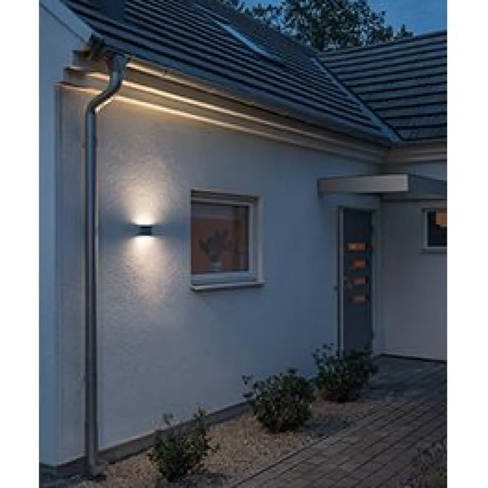 Seinävalaisin Konstsmide Chieri 7972-370 LED harmaa