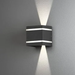 Seinävalaisin Konstsmide Cremona 7870-370 antrasiitti LED 2x3W