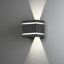 Seinävalaisin Konstsmide Cremona 7870-370 antrasiitti LED 2x3W