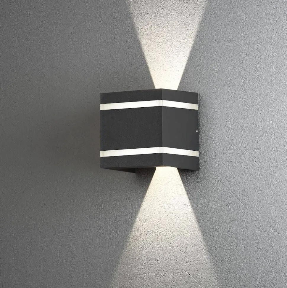 Seinävalaisin Konstsmide Cremona 7870-370 antrasiitti LED 2x3W