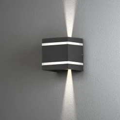 Seinävalaisin Konstsmide Cremona 7870-370 antrasiitti LED 2x3W