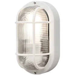 Seinävalaisin Konstsmide Elmas 7650-200 120x105x200 mm ovaali valkoinen