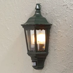 Seinävalaisin Konstsmide Firenze 7230-600 250x160x495 mm liiketunnistimella vihreä