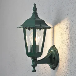 Seinävalaisin Konstsmide Firenze 7232-600 190x220x360 mm pieni yläsuunta vihreä
