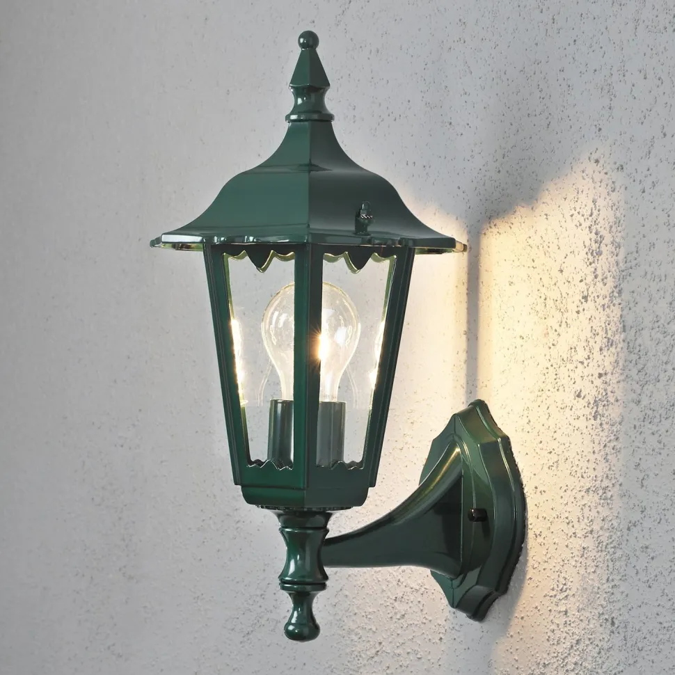 Seinävalaisin Konstsmide Firenze 7232-600 190x220x360 mm pieni yläsuunta vihreä