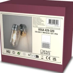 Seinävalaisin Konstsmide Vega 429-750, E27, musta