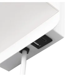 Seinävalaisin latausasemalla Trio Comfort E14 valkoinen