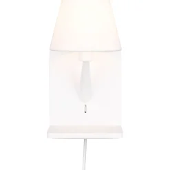 Seinävalaisin latausasemalla Trio Comfort E14 valkoinen