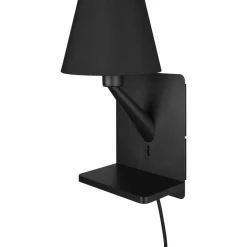 Seinävalaisin latausasemalla Trio Comfort E14 valkoinen