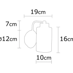 Seinävalaisin Linento Lighting Balcova hopea