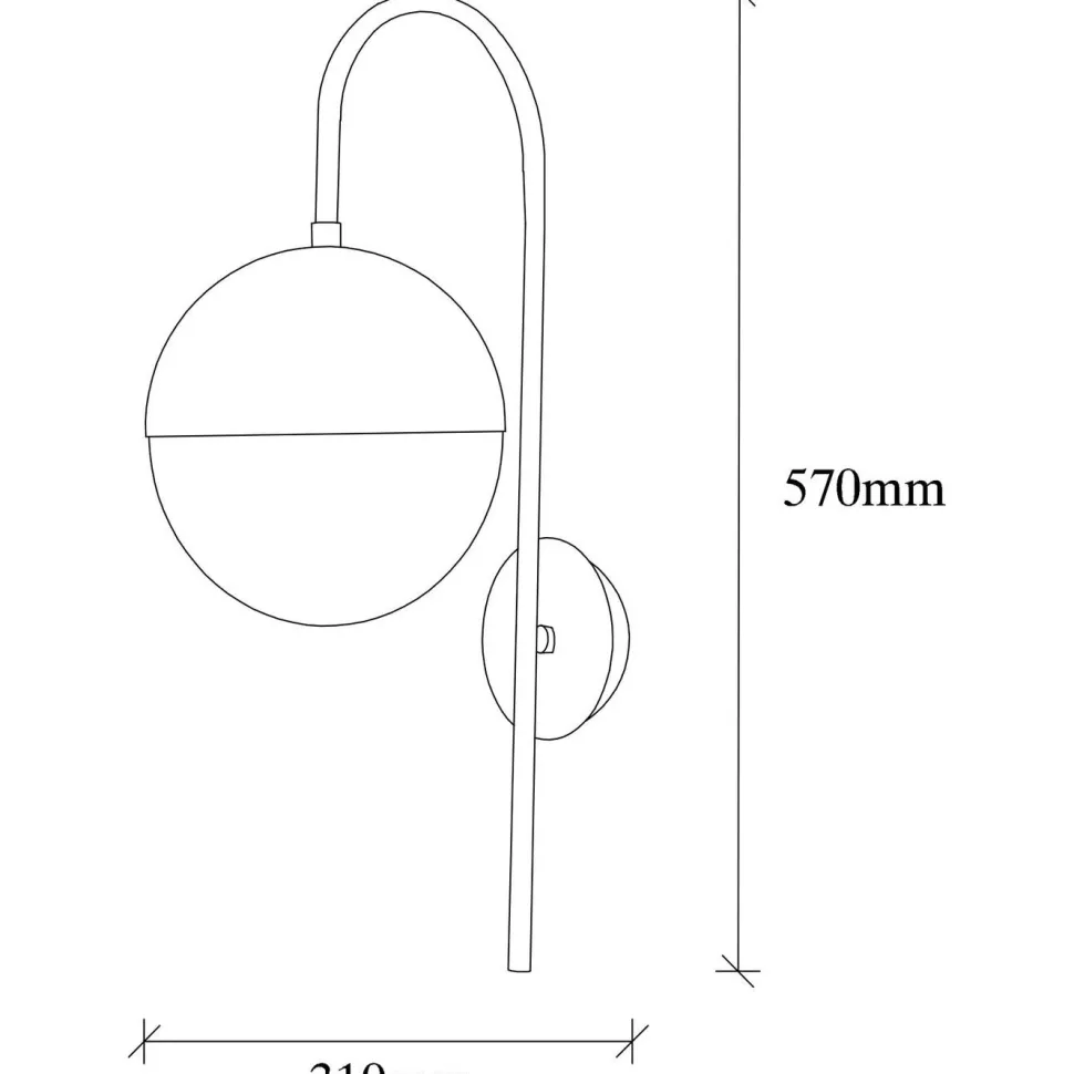 Seinävalaisin Linento Lighting Bastos messinki
