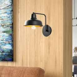 Seinävalaisin Linento Lighting Berceste, musta, Ø19cm