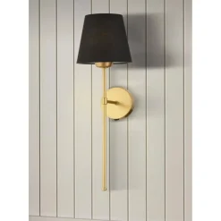 Seinävalaisin Linento Lighting BRZ-540063, ø10-15cm, E27, max. 40W, IP20, kulta/musta