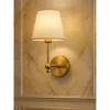 Seinävalaisin Linento Lighting BRZ-540061, ø10-15cm, E27, max. 40W, IP20, kulta/valkoinen