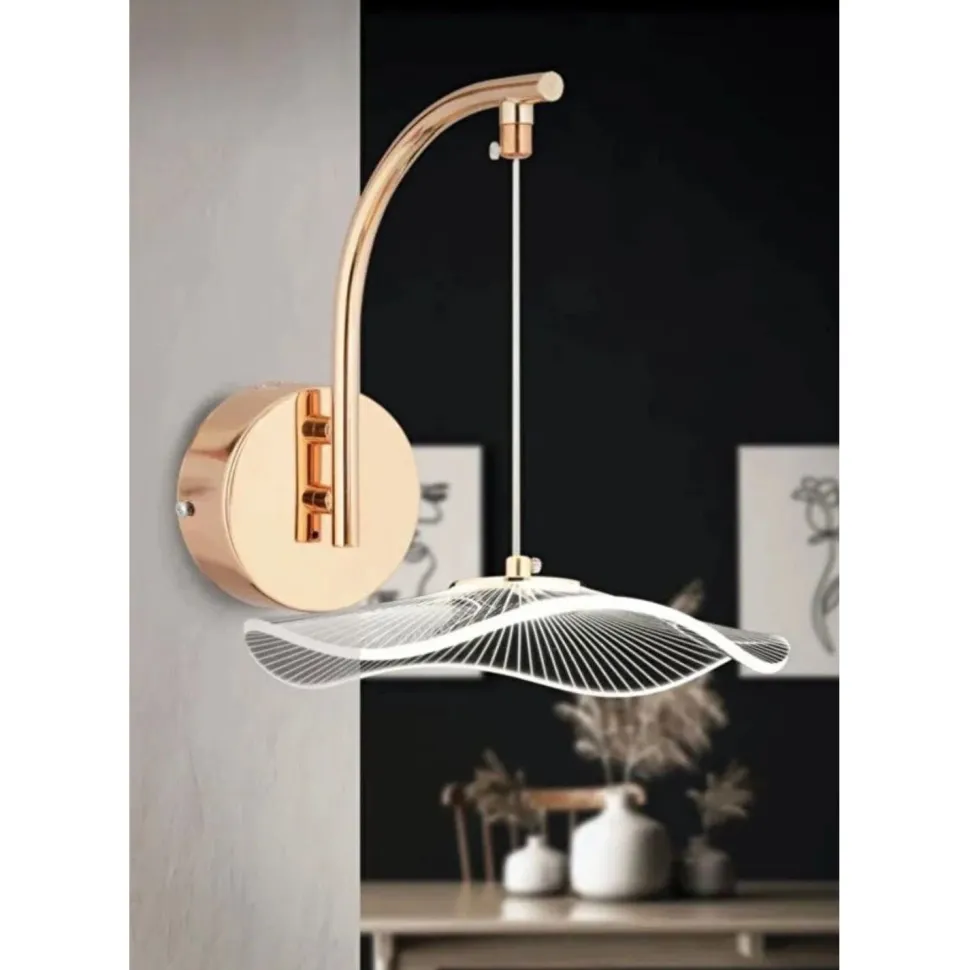 Seinävalaisin Linento Lighting BRZ-340082, ø19cm, IP20, 4000K, kulta