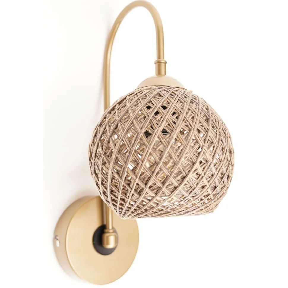 Seinävalaisin Linento Lighting Cocoon kulta/beige