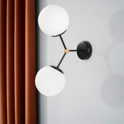 Seinävalaisin Linento Lighting Damar 2-osainen kulta
