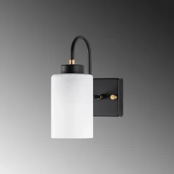 Seinävalaisin Linento Lighting Duzsuz 13141, 24cm, musta/valkoinen