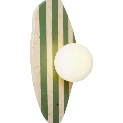 Seinävalaisin Linento Lighting Espe beige/valkoinen/vihreä