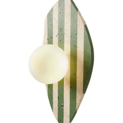 Seinävalaisin Linento Lighting Espe beige/valkoinen/vihreä