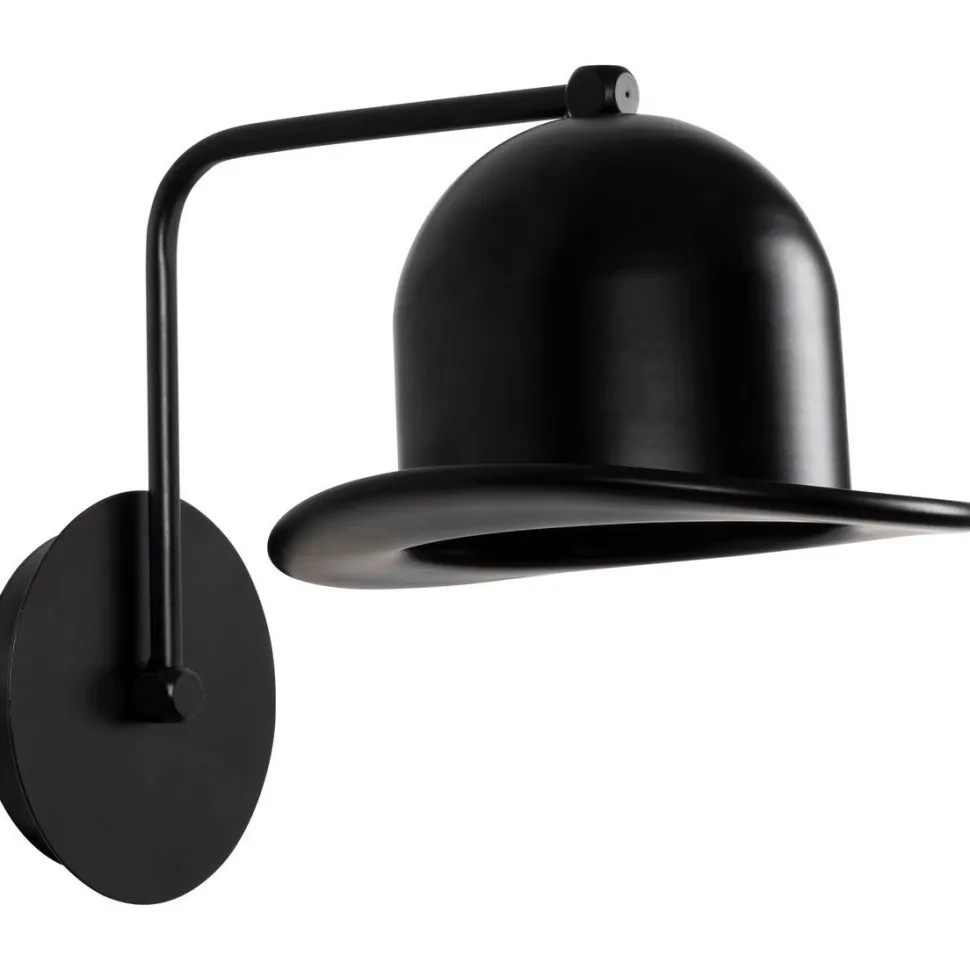 Seinävalaisin Linento Lighting Fötr Sivani, Ø19cm, E27, musta