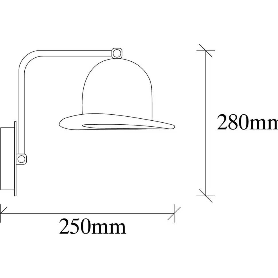 Seinävalaisin Linento Lighting Fötr Sivani, Ø19cm, E27, musta