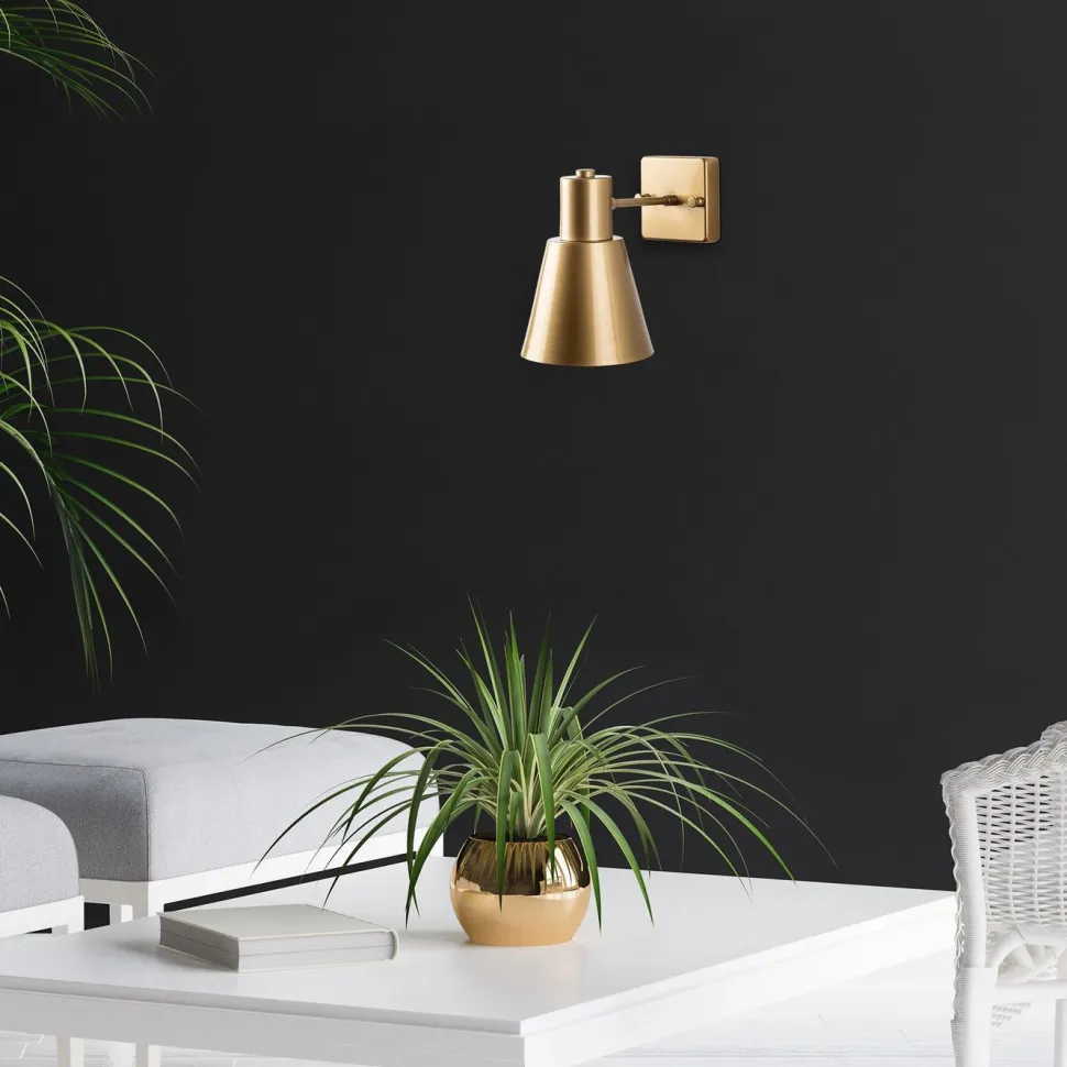 Seinävalaisin Linento Lighting Funnel, 1-osainen, Ø14cm, E27, kulta