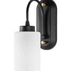 Seinävalaisin Linento Lighting Hemikilo 13161, 28cm, musta/valkoinen